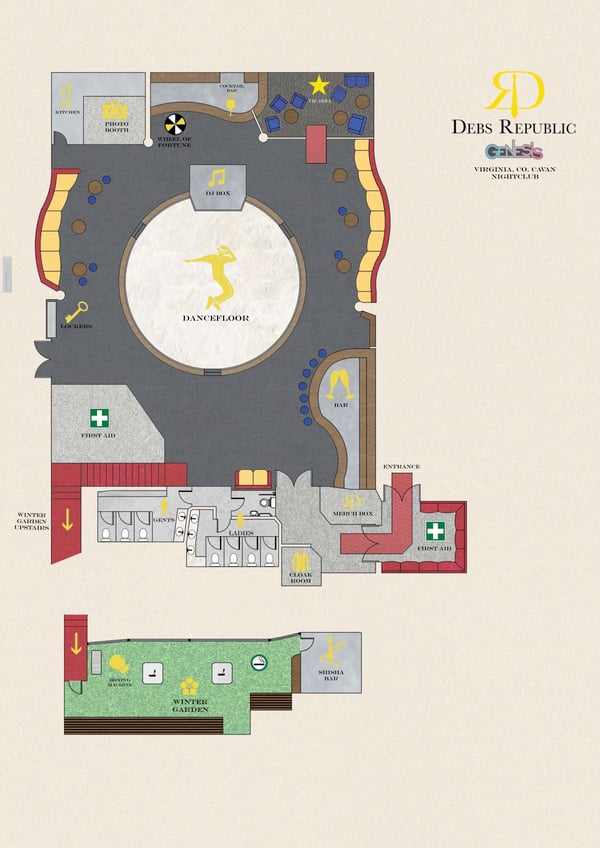 Genesis Nightclub Map