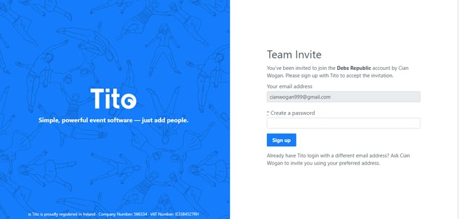 Ti.To Invitation - Secretary - Create Account-1