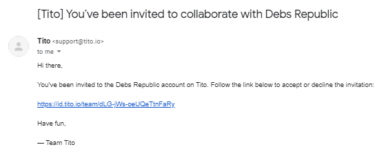 Ti.To Invitation - Secretary